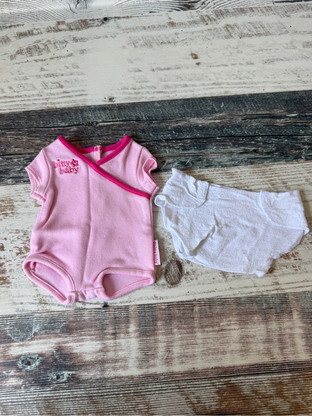 American Girl BITTY BABY Doll Meet Romper - 15” Doll One Piece BODYSUIT & Diaper